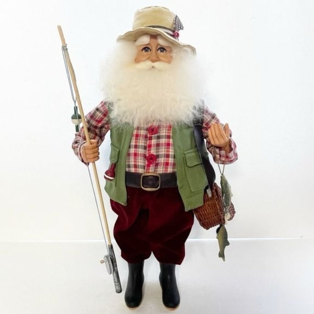 Karen Didion Fishing Santa Claus Christmas Sculpture Sold Out Online